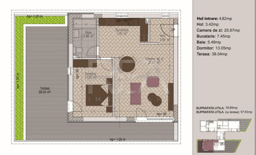 Apartament 2 Camere Terasa Imensa Timpuri Noi