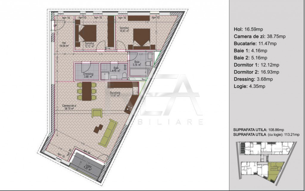 Apartament 3 Camere Pozitie Excelenta Timpuri Noi