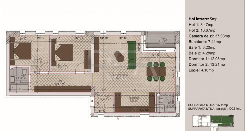 Apartament 3 Camere Timpuri Noi