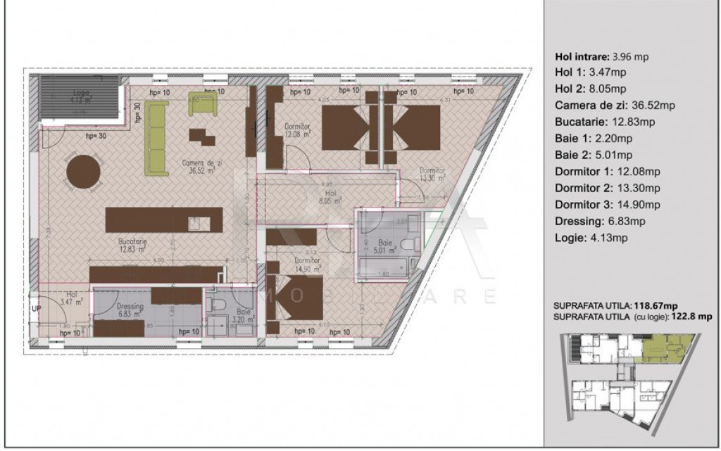 Apartament 4 Camere Timpuri Noi