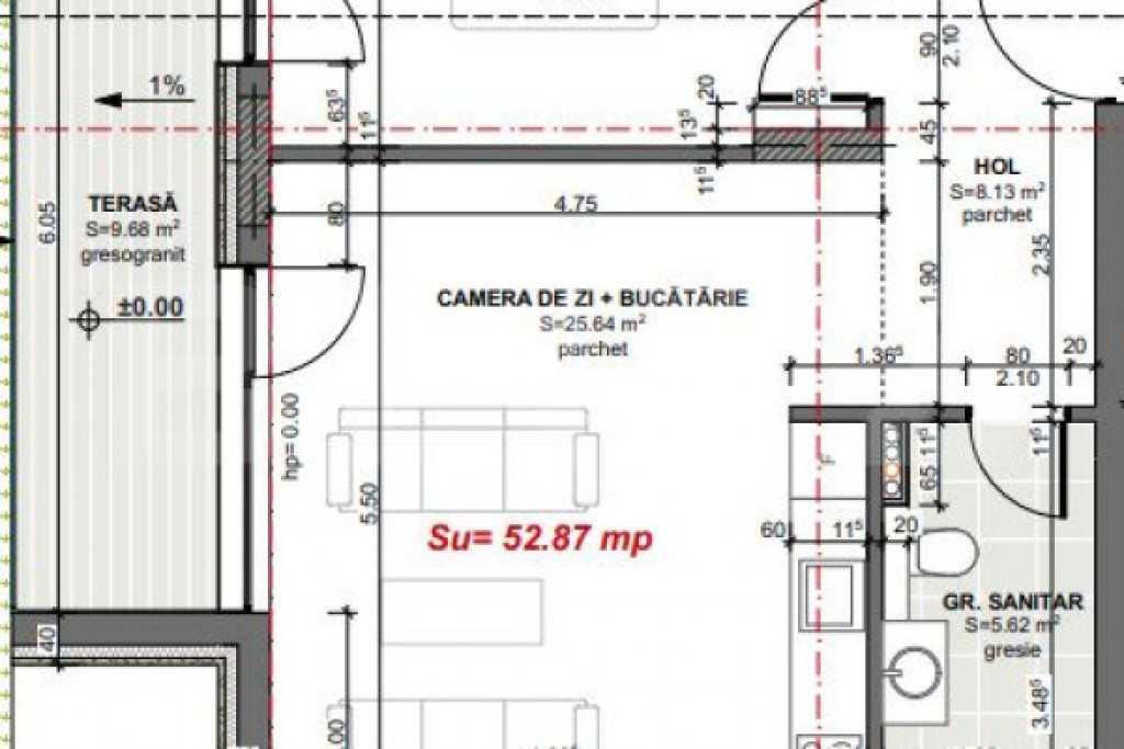 Apartament 3 camere, 2 etaje, 70mp, zona Penny