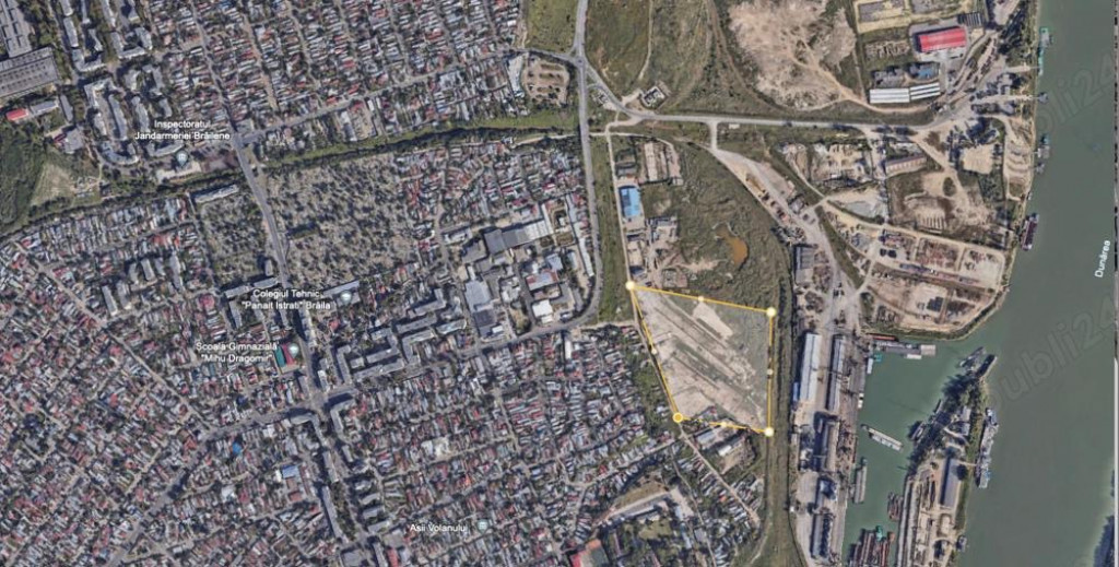 Teren zona rezidentiala/comerciala BRAILA, 63.000 mp, intravilan.
