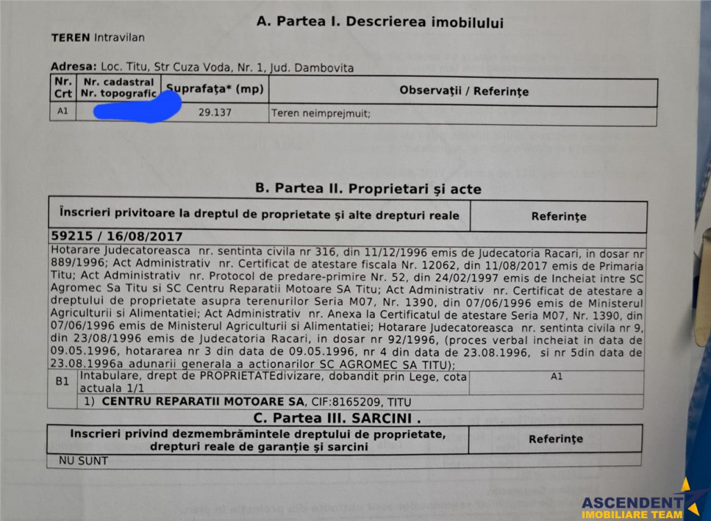 29.200 mp teren intravilan,recomandat: blocuri P 4, case vil