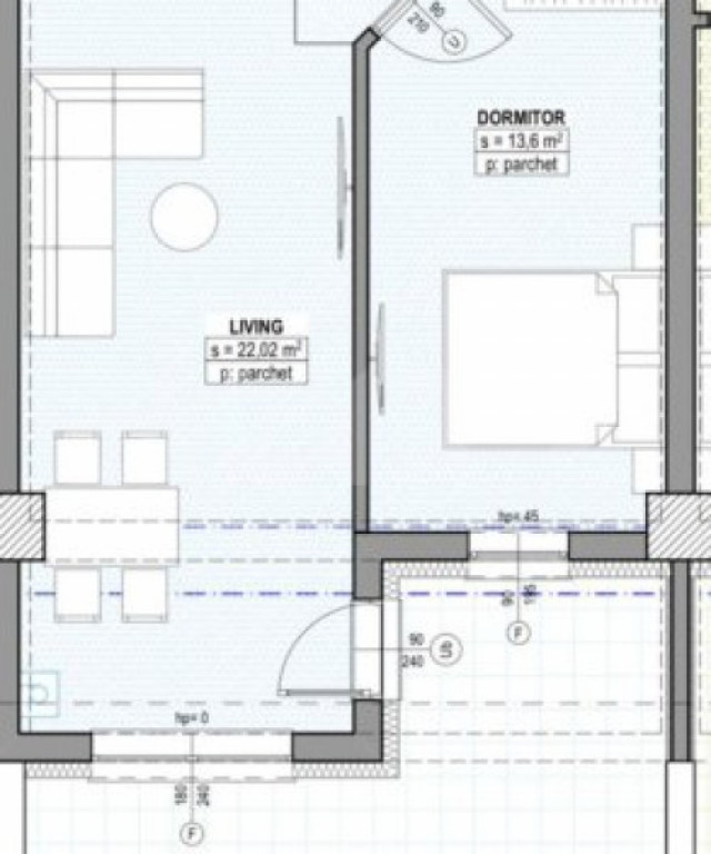 Apartament 2 camere, 58 mp, cu terasa de 75 mp, plata la dez