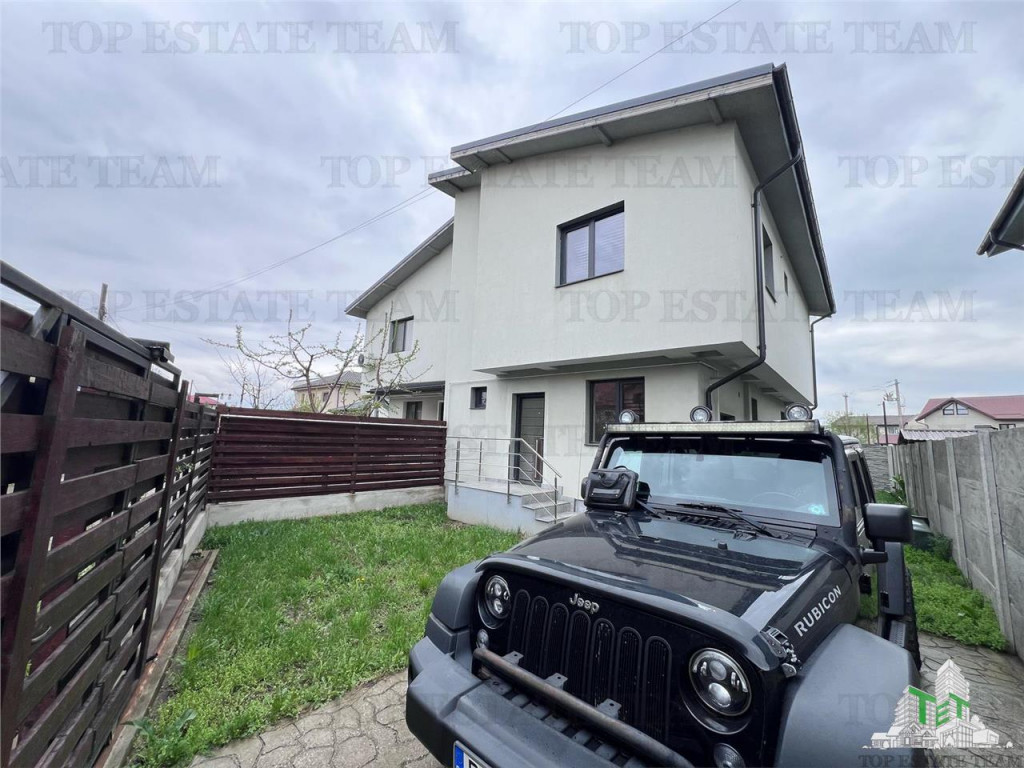 Casa Individuala cuplata Living generos, 4 camere, asfalt, S