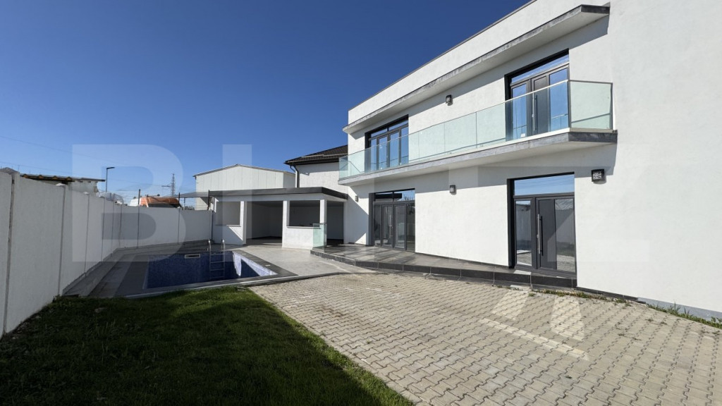Casă P + E de 137 mp, cu 400 mp teren, piscină, terasă, z
