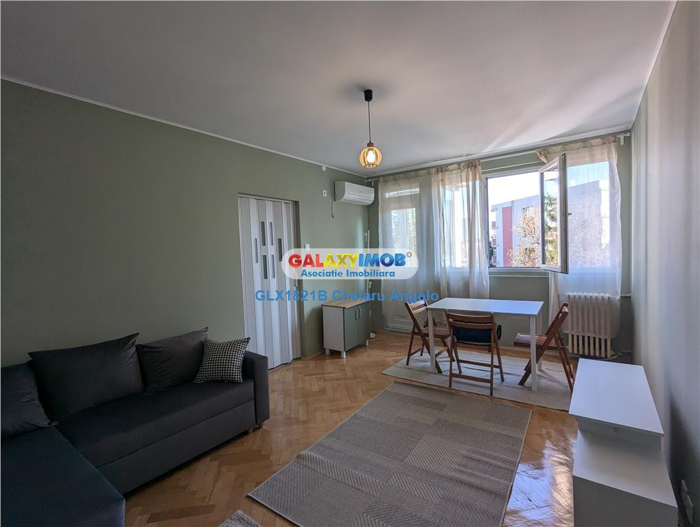 Piata Domenii apartament 2 cam ,mobilat utilat, etaj 3