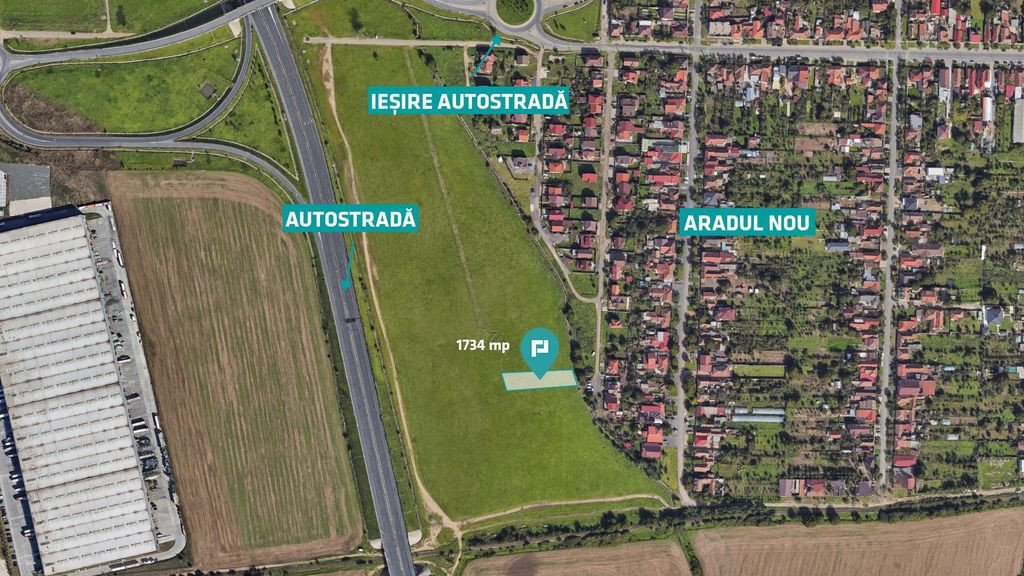 Teren cu PUZ servicii comerciale Aradul Nou
