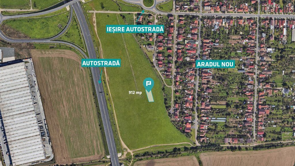 Teren cu PUZ servicii comerciale Aradul Nou