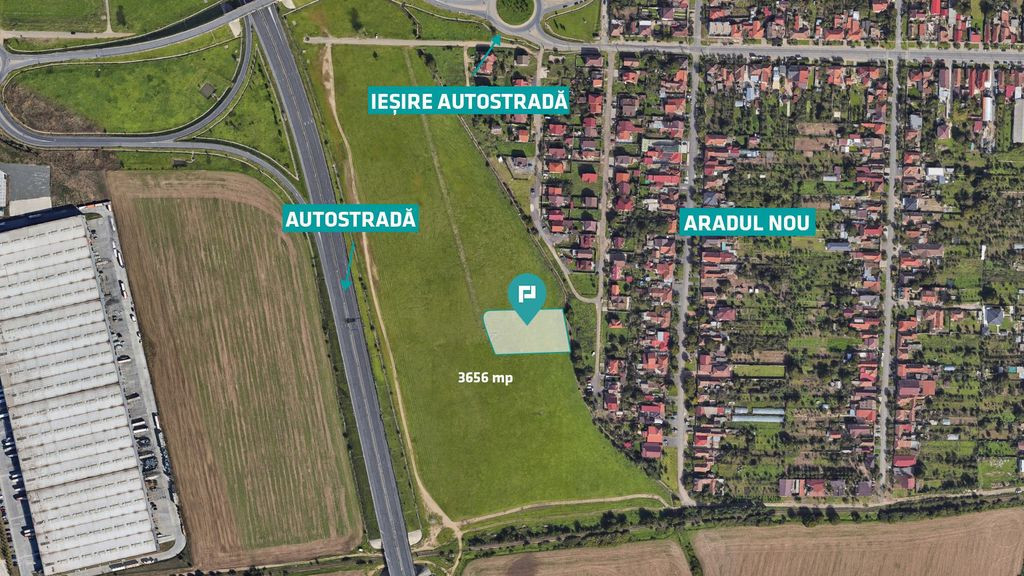 Teren cu PUZ servicii comerciale Aradul Nou