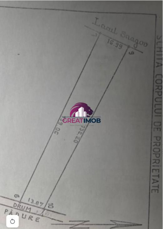 Teren Snagov Lac 900, 1300 mp