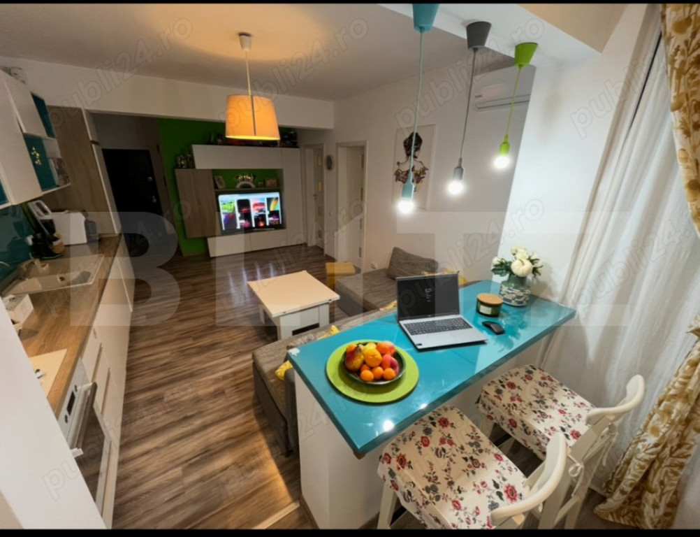 Apartament cu 3 camere, 60 mp, mobilat, utilat, parcare, 115