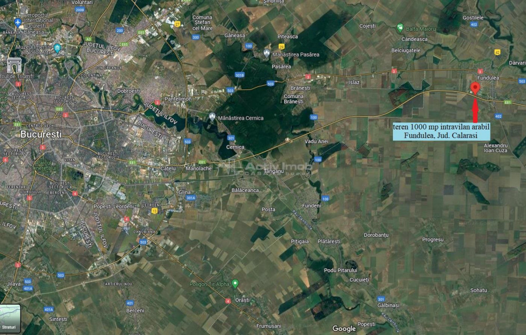 Front la Autostrada Soarelui, pretabil panou publicitar, hal