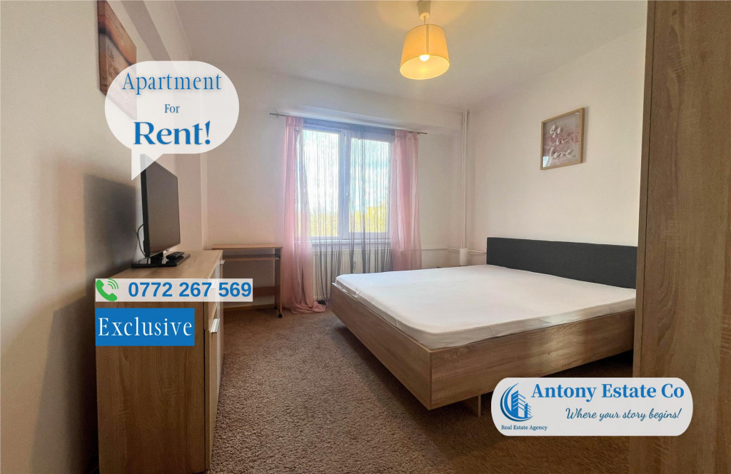 Apartament de inchiriat, 2 Camere, Decomandat, Decebal, Orad