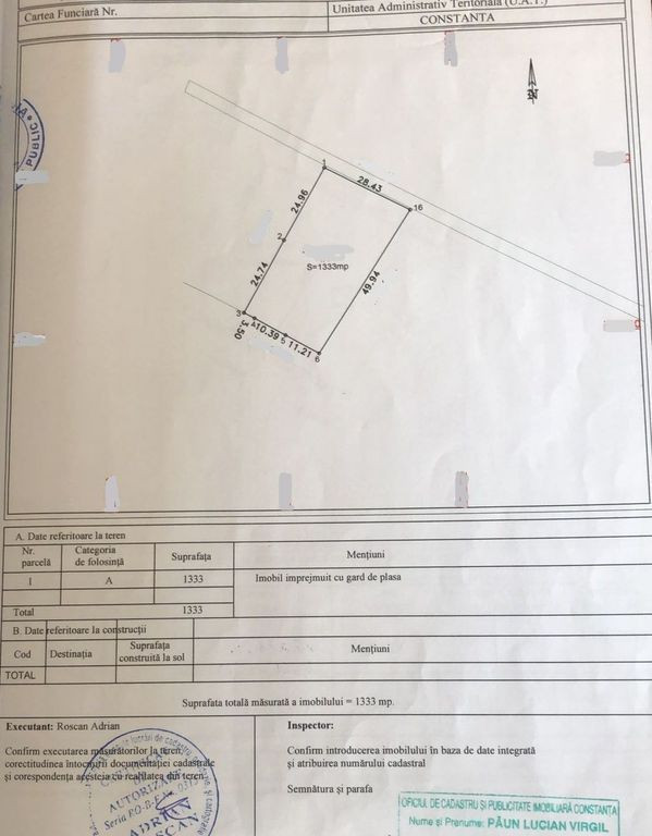 Teren Kamsas Intravilan