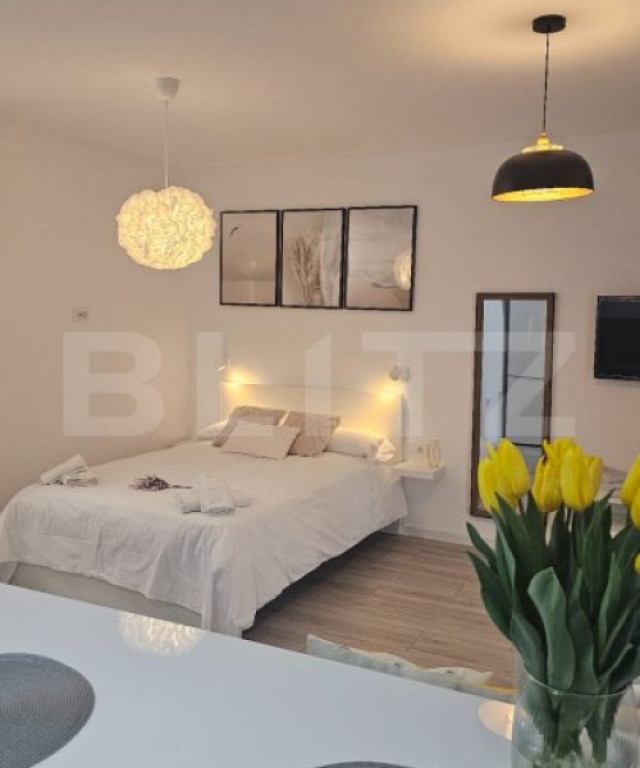 Garsoniera de inchiriat, 39 mp, incalzire in pardoseala, AC,