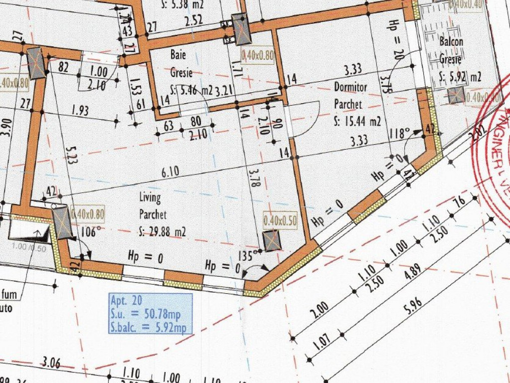 Apartamente cu 2 camere 51 mp, zona Marasti