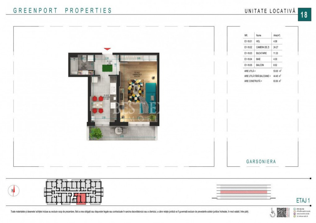 Garsoniera Spatioasa -Incalzire Pardoseala