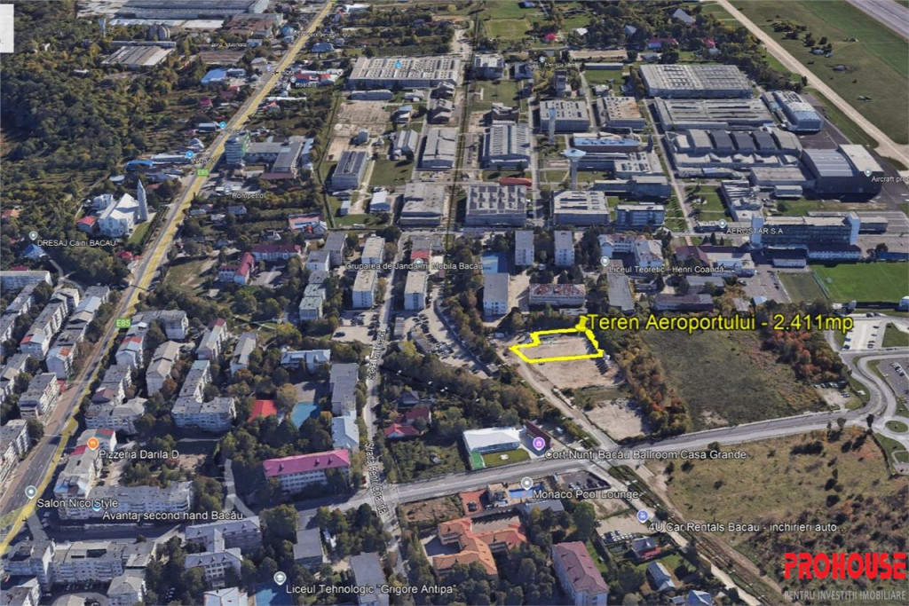 Aeroportului, Teren comercial 2411 mp, Utilitati