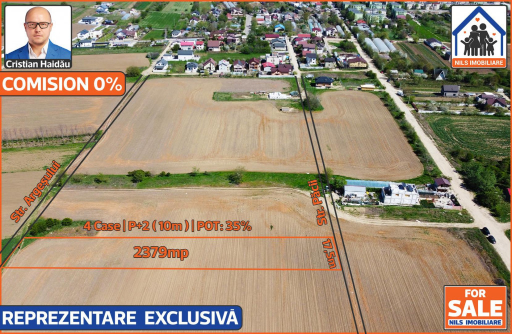 Teren intravilan construibil | 2379mp | 1 Decembrie - Ilfov