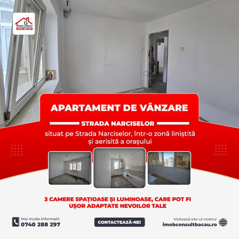Puneti amprenta asupra acestui apartament cu 3 camere! CE1111