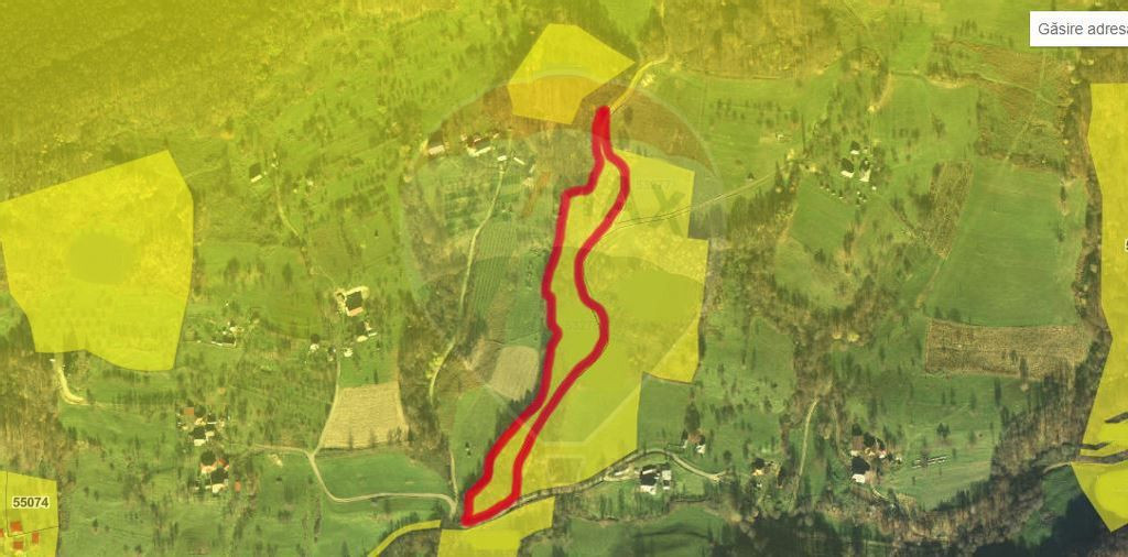 Teren extravilan de 11121 mp în Berinta / Drumul spre Rosia