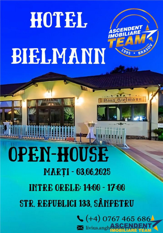OPEN HOUSE! Hotel Bielmann,unicitate si profitabilitate opti