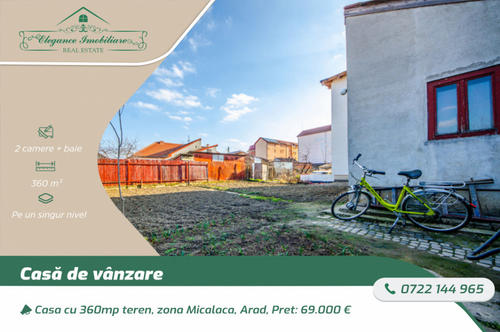Casa cu 360mp teren, zona Micalaca, Arad