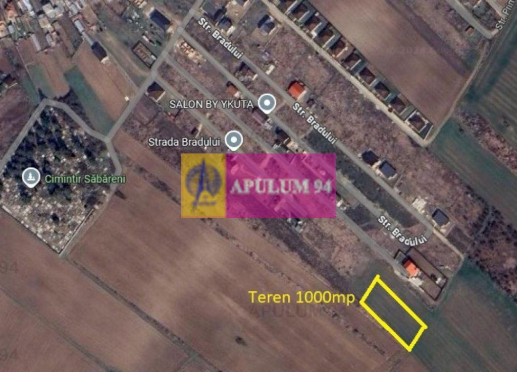 Săbăreni, teren intravilan 1000 mp