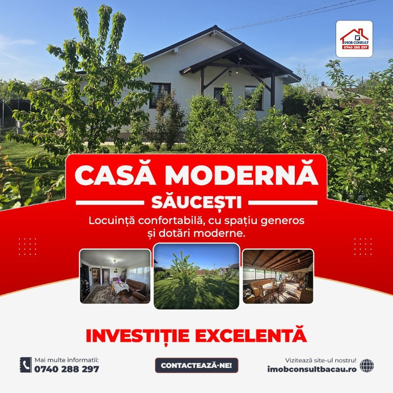 Casa moderna cu curte spatioasa, in apropierea orasului! REZERVAT