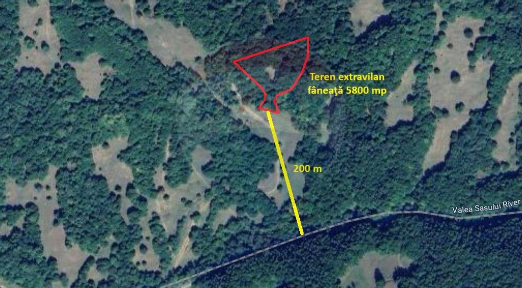 Teren 5800 mp, Valea Sasului, sat Dălghiu, com Vama Buz?...