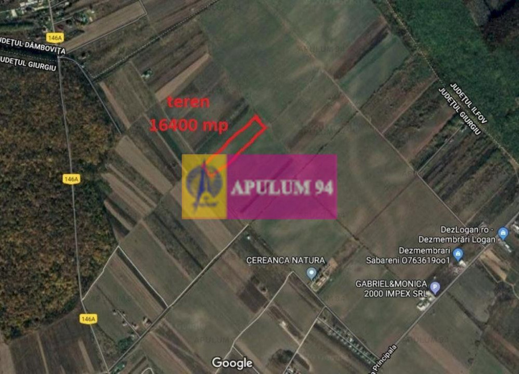 Săbăreni, teren intravilan construibill, la 300 m de p?...