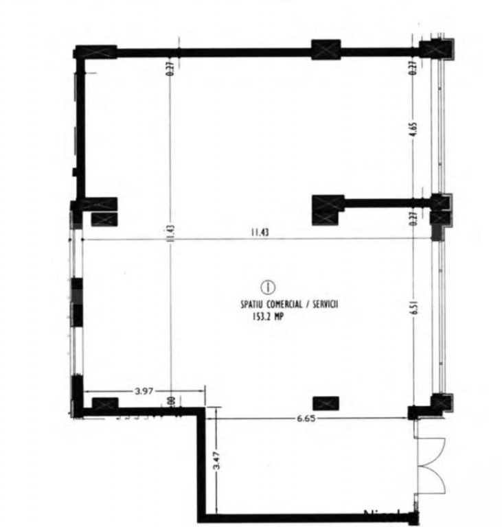 Spatiu comercial, 153 mp, zona strazii Fabricii