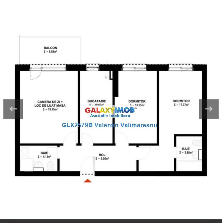 Apartament 3 camere Hils