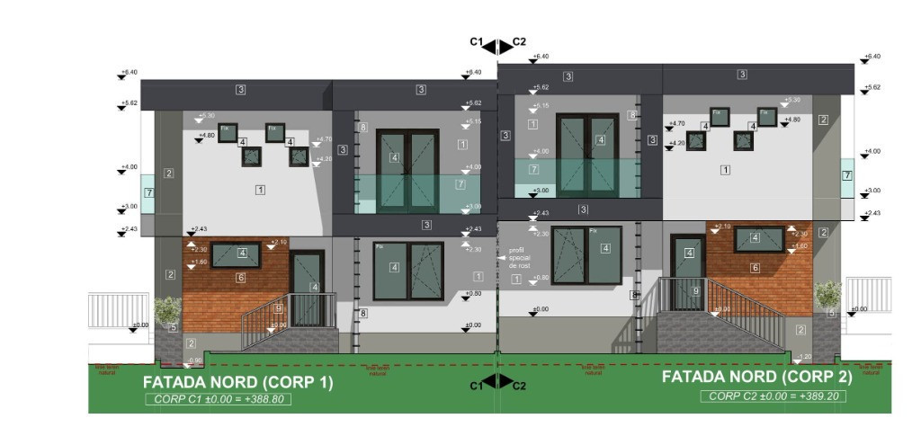 Duplex P+E, 5 cam, sup. utila 119 mp, teren 247 mp Floresti