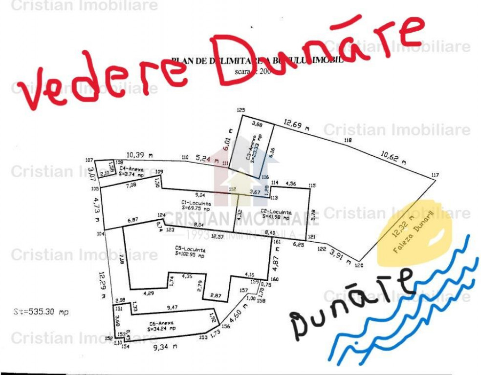 DESCHIDERE 12m la FALEZA DUNARII , Teren 535mp