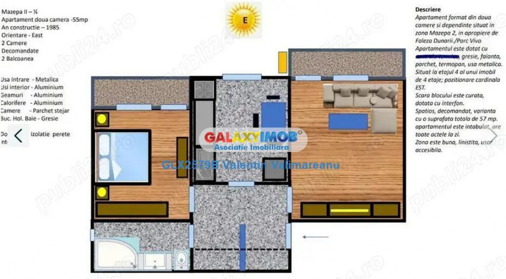 Apartament Mazepa 2 2camere