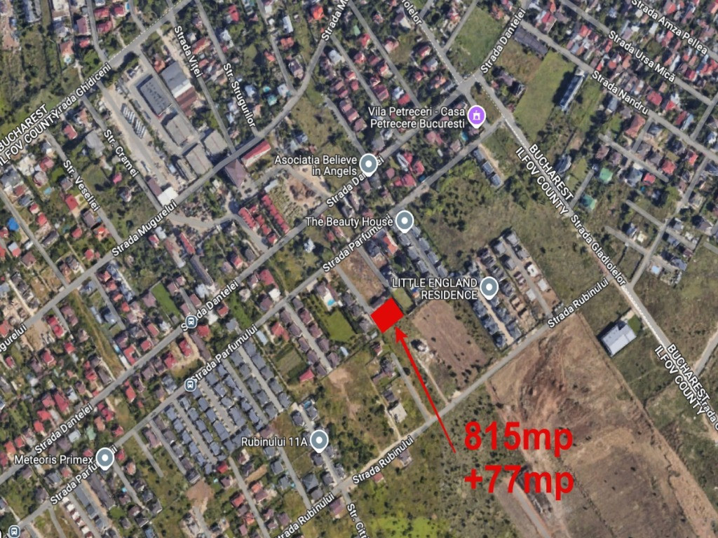 Str Parfumului - Bragadiru - 815mp teren - plus 77mp servitute