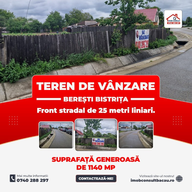 Ocazie unica! Teren cu front stradal generos! CE1119