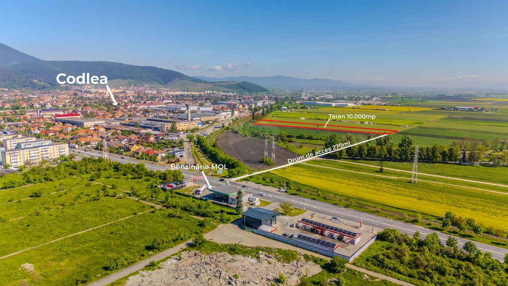 Teren 10.000mp/ Intravilan/Industrial/ Codlea