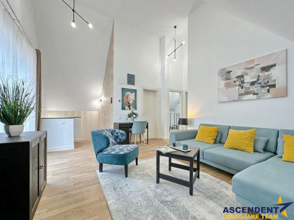 Penthouse cu scara interioara, Central, Chiville, garaj subt