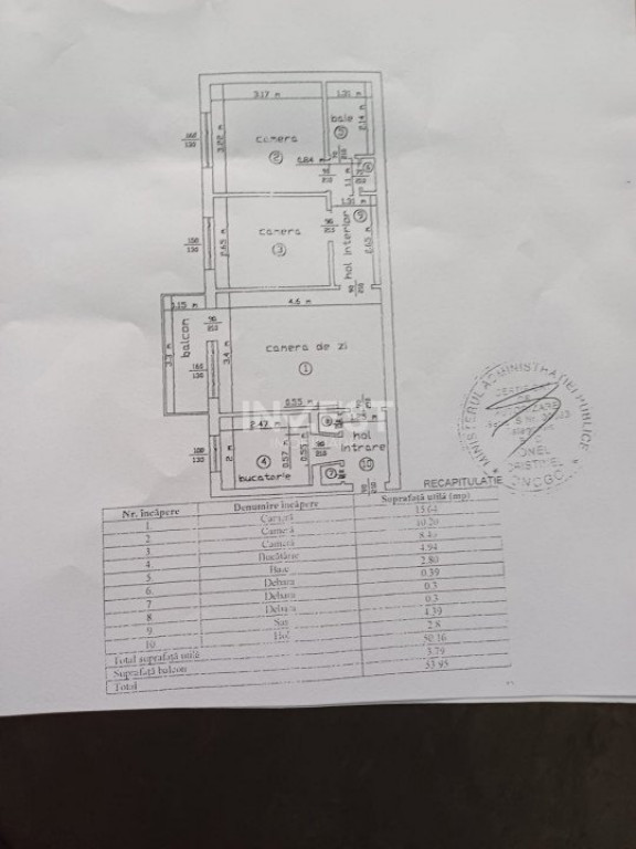 Zimbru- Apartamrnt 3 camere, etaj 1