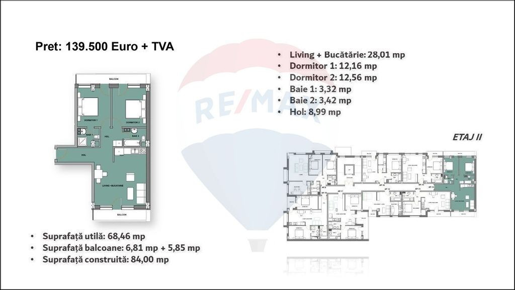Apartament 3 camere de vânzare, bloc nou, Cantemir, Oradea