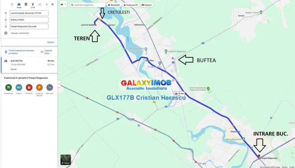 Lot 400 mp utilitati strada asfaltata 50 euro/mp
