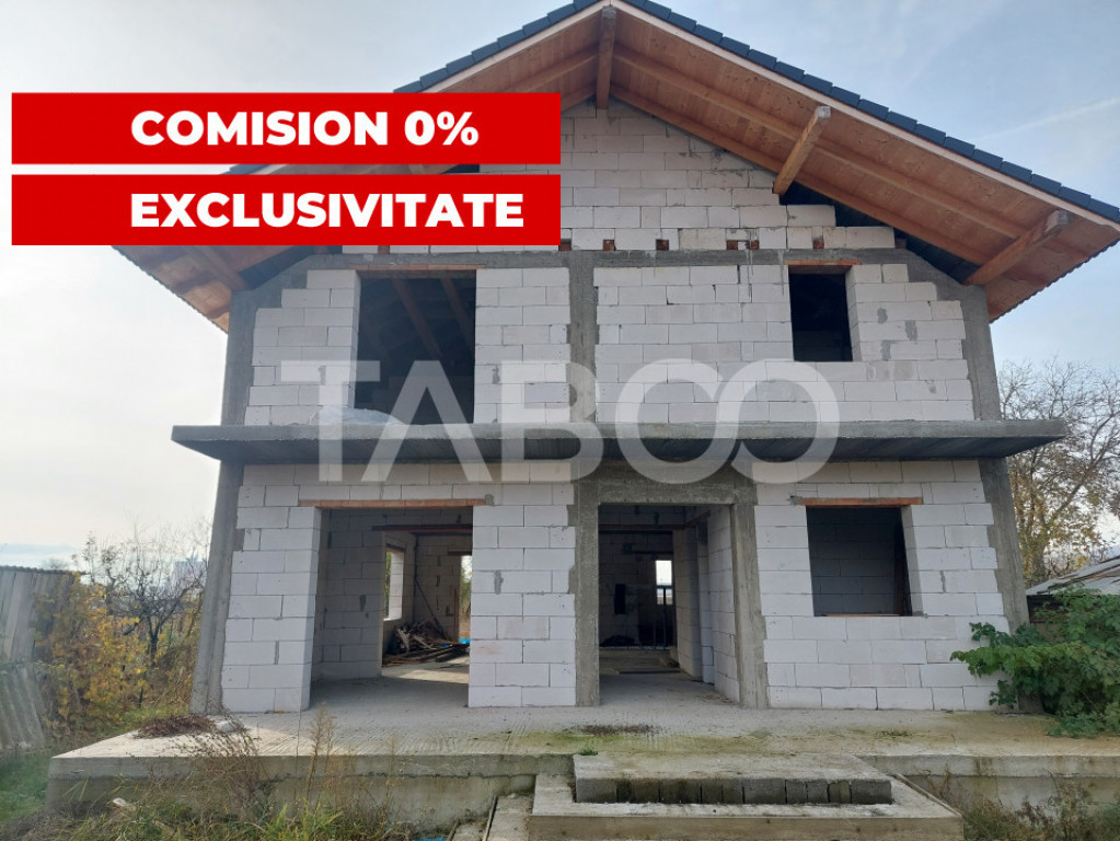 Casa la rosu 5 camere 3 bai 198 mpu 2 terase curte Barabant