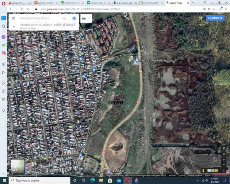 TEREN intrav 1970 m sosea Dig Braila-Galati deschidere 40m E