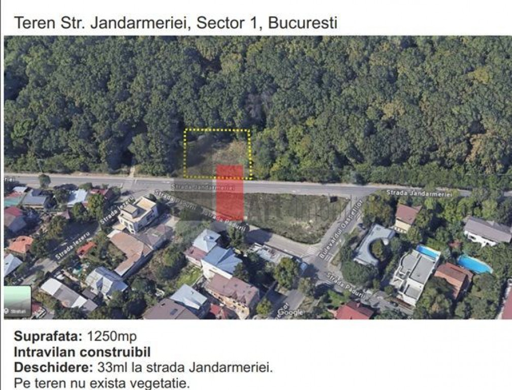 Teren padure Baneasa Jandarmeriei