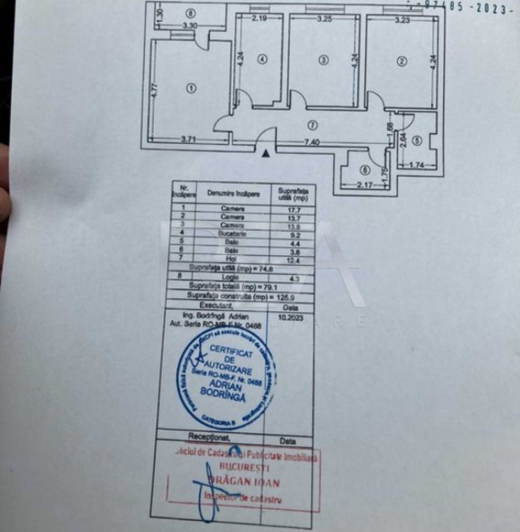 Apartament 3 Camere | Exigent Plaza | Mobilat şi utilat | F