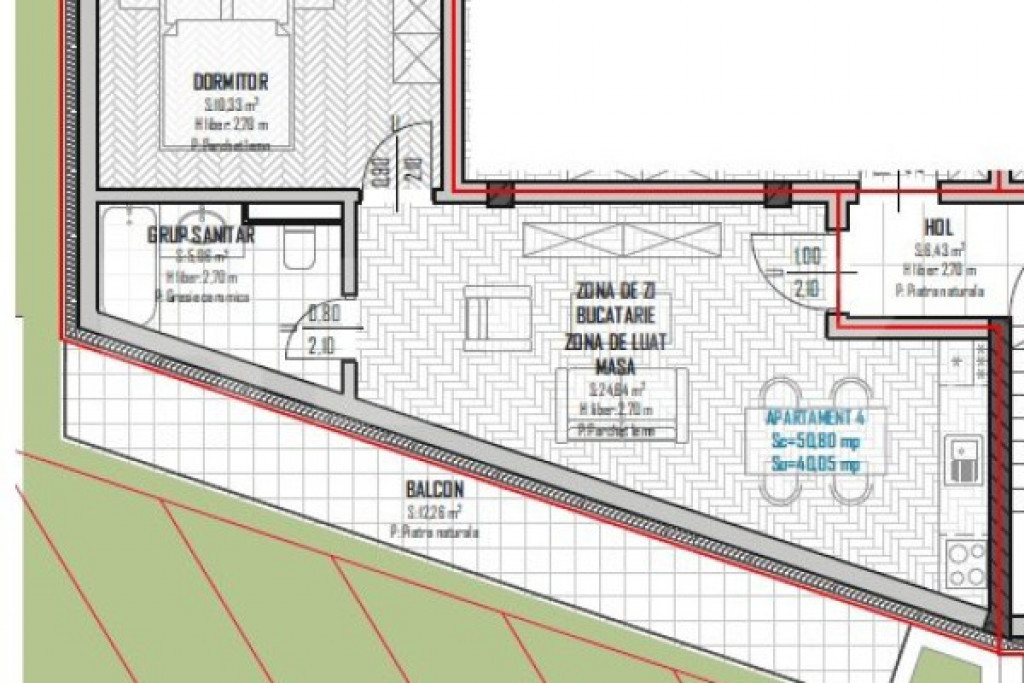 Apartament 2 camere, 41mp, bloc nou, zona Regal, Baciu