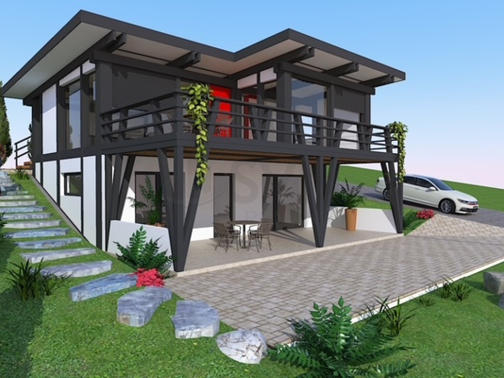 Vila 5 camere HUF Haus Balotesti vedere lac